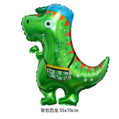 China New decoration style balloons fire dinosaur foil balloons cartoon dinosaur balloons children's animal birthday party decoration for sale