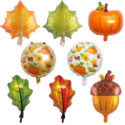 China Inflatable Balloon Thanksgiving Party Decoration Foil Balloon Pumpkin Pine Cone Shape Kids Toys for sale