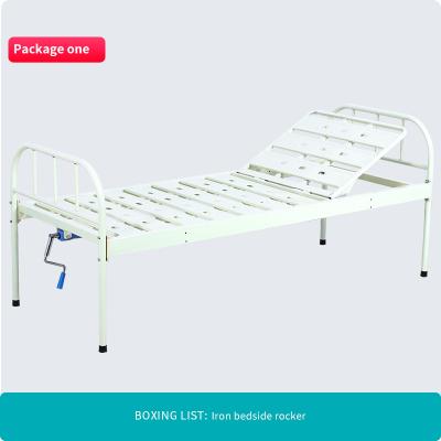 China Metal UPGRADE Medical Cheap Price 10% Discount 3 Function Adjustable Manual Hospital Bed With Three Cranks For Sale for sale