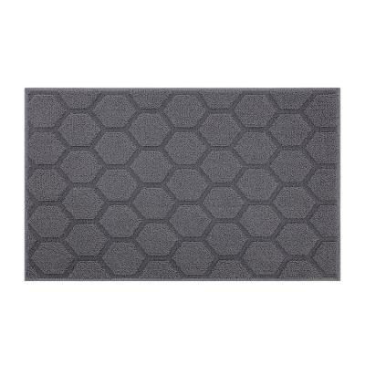 China Washable Recycle 2020 New Gray Custom Luxury Geometric Outdoor Kid Micro Wipeable Floor Mat for sale