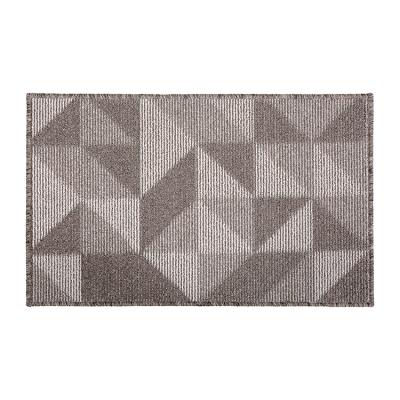 China Front Entrance Dark Brown Geometric Unique Washable Patterns Home Mat For Front Door Can Be Wash for sale