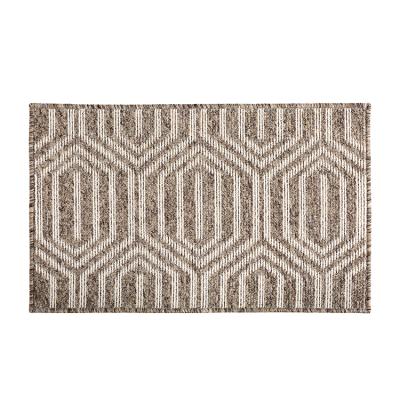 China Wholesale Customizable Soft Brown Rib Entry Door Mat Cheap Washable Entry Door Mat Washable for sale