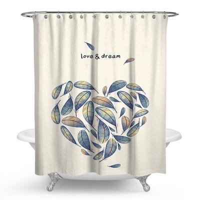 China 2020 Sustainable Wholesale Custom Funny Kid Retro Bathroom White Waterproof Shower Curtains for sale