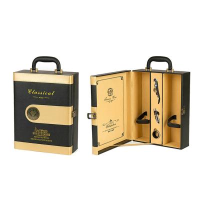 China Handmade Custom Wooden Red Wine Gift Box Box Luxury Wine Packing Boxes for sale