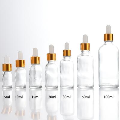 China Wholesale Customization Cosmetic 5ml 10ml 15ml 20ml 30ml Amber Chloroform Liquid Glass Essential Oil Refillable Dropper Bottle With Cap for sale