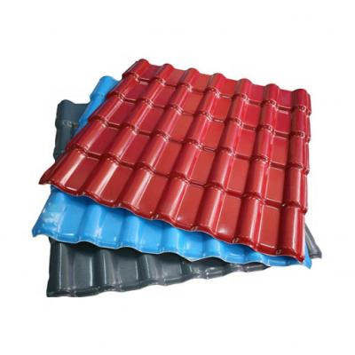 China Anti-UV Caigang Watts Resin Tile Synthetic Terracotta Roof Tile Sheet in Colonial Spanish Style for Wall & Roof Color for sale