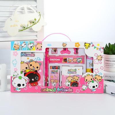 China 100% Best Selling Eco-friendly Elementary School Gifts Boxes Kids Price School Supplies Stationery Set for sale