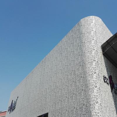 China Delivery Time Modern Short Aluminum Aluminum Curtain Wall Perforated Panel for sale