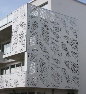 China Modern White Aluminum Perforated Panel Sheets Aluminum Curtain Wall Aluminum Facade for sale