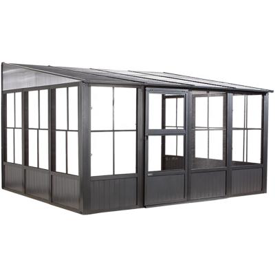 China Foshan Factory Aluminum Modern Outdoor Sunroom Easily Assembled Aluminum Insulated Glass Houses for sale