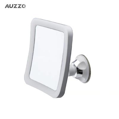 China AUZZO/OEM Lighted Portable Wall Mounted Cosmetic Mirror Batteries Square Led Portable Wall Hung Cosmetic Make Up Mirror With Light for sale