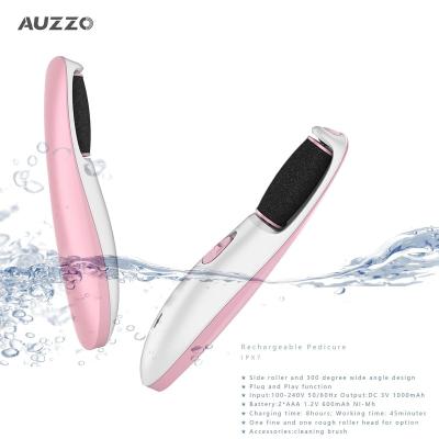 China AUZZO Waterproof Rechargeable Callus Remover Foot File Callus Remover Waterproof Electric Personal Electric Pedicure Callus Remover for sale