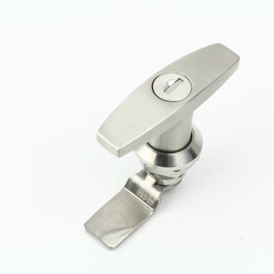 China Control Box Zinc Alloy Cam Stainless Steel Quarter Turn Panel Latch Cabinet T-Handle Key Electric Lock for sale