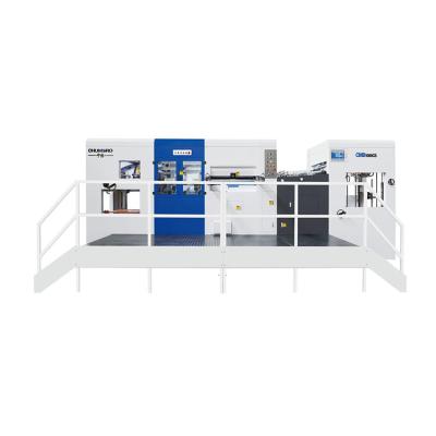 China Automatic Factory Paper Cardboard Flat Lay Die Cutter Machine With Stripping for sale