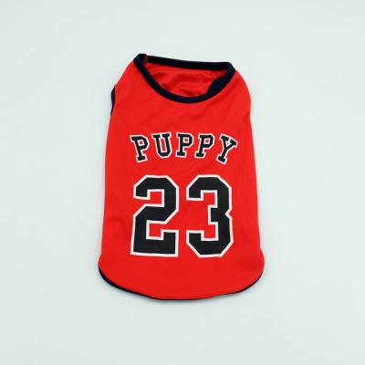 China Sustainable Dog Clothes Basketball Suit Jersey Pet Vest for sale