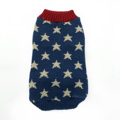 China Sustainable supplies such as high quality usa dog sweater fleece sweater cashmere dog apparel whosale star pattern flag for sale