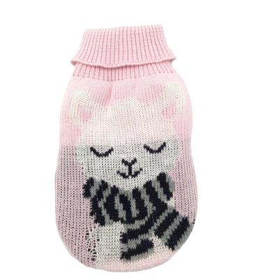 China Wholesale Viable Cartoon Baby Kids Kid Like Pink Cute Rabbit Print Pet Fleece Cable Knit Dog Sweater PET CLOTHES Custom Print for sale