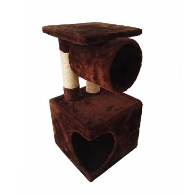 China Small Cute Viable For One Or Two Cat Running Activity Posts Perches Home Can Do Plastic Cloth Canvas Tree For Cat for sale