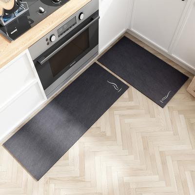 China Anti Fatigue 2 Water Absorbent Kitchen Floor Mat Washable Hot Selling Kitchen Mat Waterproof Mat Set for sale