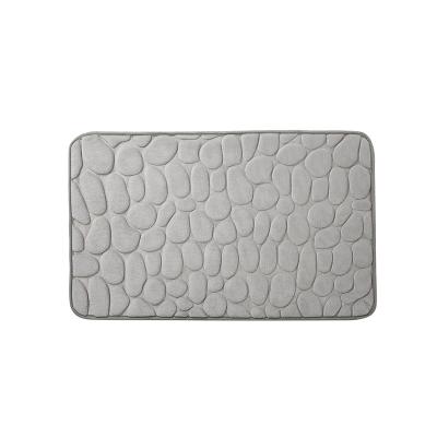 China Best Selling Washable Pebble Embossed 3D Door Mat Bathroom Door Mat Anti-Slip Mat Floor Mat for sale