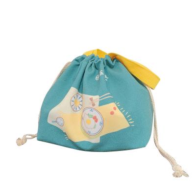 China New Large Capacity Canvas Belt Bag Home Creative Lunch Bag Portable Textile Lunch Box Bag for sale