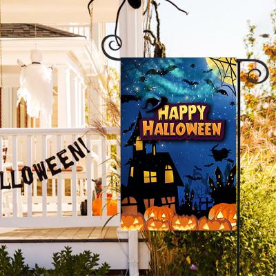 China Fast Delivery Halloween Theme Pumpkin Garden Flags Garden Halloween Promotion Institutes Health Care Flags for sale