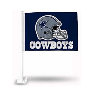 China CUSTOM All Team Custom Design 100% Polyester NFL Car Window Decoration nfl Dallas Cowboys Car Flag for sale