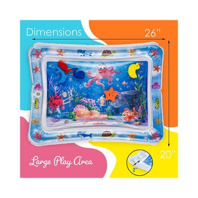 China Eco-friendly Material Niskite Baby Toys 0 3 6 Months Water Time Tummy Time Inflatable Play Mat For Newborn Infant for sale