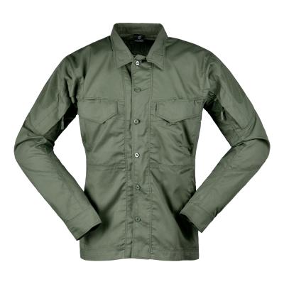 China Men's Breathable Camouflage Olive Green Shirt Army Military Combat Tactical Shirt for sale