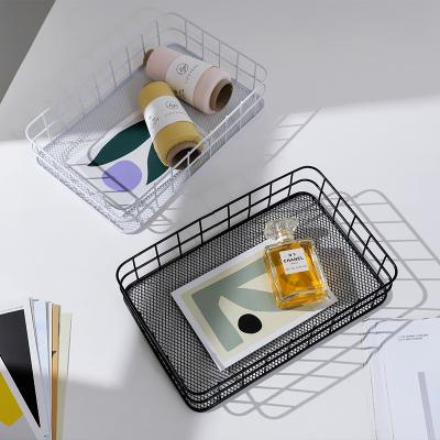 China Sustainable Wholesale Customized Metal Mesh Basket For Sundry Countertop Snacks Storage for sale