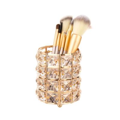 China Amazon Best Viable Selling Custom Crystal Makeup Brush Holder Organizer Pen Pencil Holder Storage Organizer Container for sale