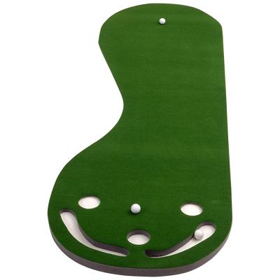 China Hot Selling Nylon 3 Hole Golf Mini Putting Green Mini Putting Carpet Putting Mat for sale