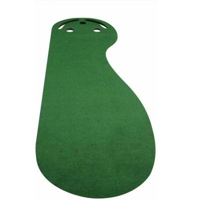 China Nylon For Sale Kidney Shaped Rubber Putting Green Mat IndoorGolf Golf Putting Mat for sale