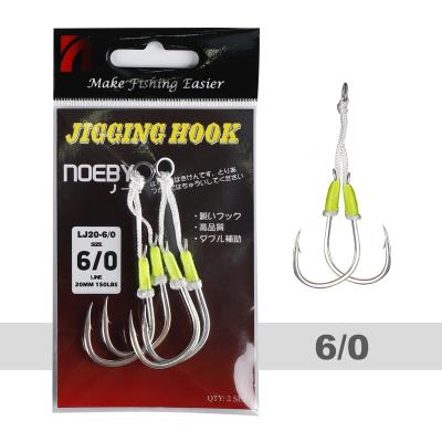 China Hot Selling Noeby Jig Hook With High Carbon Material Jig Hook for sale