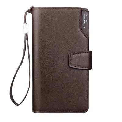 China New Style Long Section PU Slim Anti-theft Designer Travel Leather Wallet For Men for sale