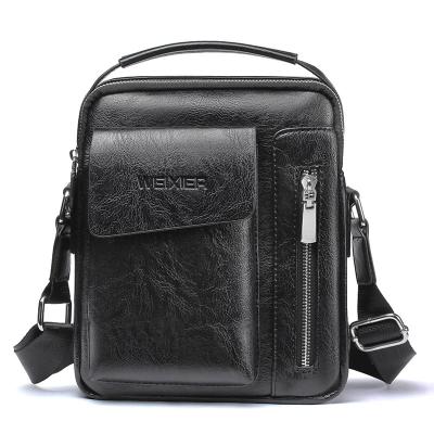 China Wholesale Custom Fashion 20cm*6cm*24cm Brown PU Serive Black PU Men Shoulder Bag for sale