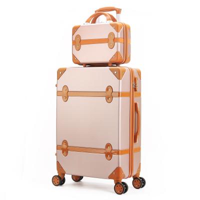 China High quality retro 20 inch travel trend code lever boarding trolley suitcase luggage set for sale