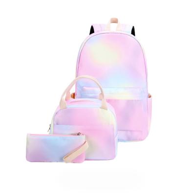 China Three-piece waterproof backpack girl college students waterproof 2020 new large capacity girl's backpack for sale