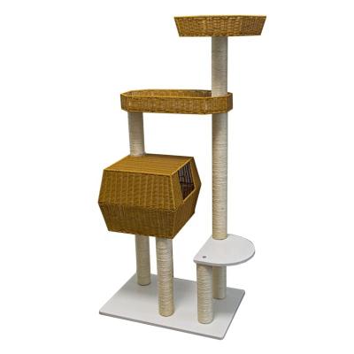 China New Design 2022 Living Cat Furniture Modern Large Cat Tree Tower House Cat Tree for sale