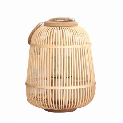 China Minimalist Retro Popular Art Home Decoration Bamboo Storm Lantern Wind Lamp for Indoor and Outdoor for sale