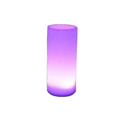 China Modern Portable Battery RGB Plus White Color Changing Led Pillar Light For Party Lights for sale