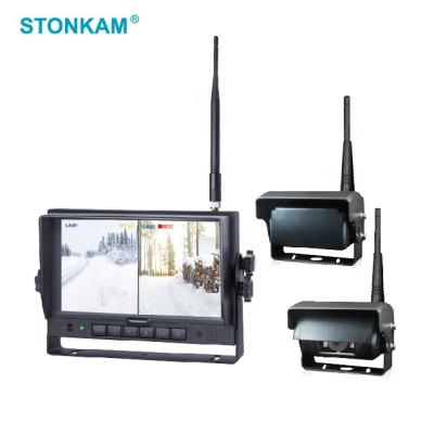 China STONKAM Waterproof Rearview Mirror with Wireless Rear View Camera Wireless Reverse Camera System for Truck for sale