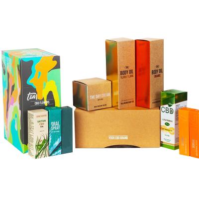 China OEM Disposable Factory Custom Design Folding Hemp Paper Boxes Packaging With Rich Experience for sale