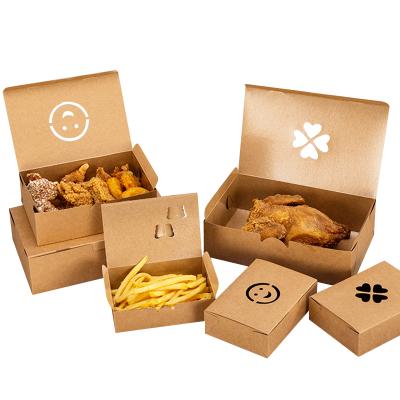 China Materials China Manufacturer Recycled Kraft Paper Fried Fries Chicken Packaging Boxes for sale