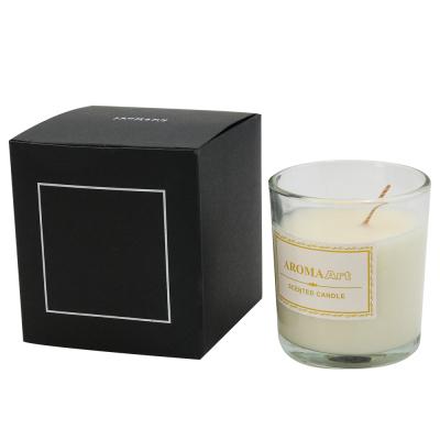 China Factory Direct Recycled Materials Large Black Matte Candle Jars High Quality With Black Lids And Boxes for sale