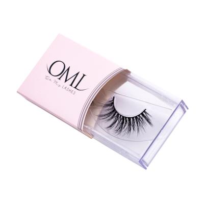 China Colorful Mink Glitter Pink Empty Custom Eyelash Packaging Box for sale