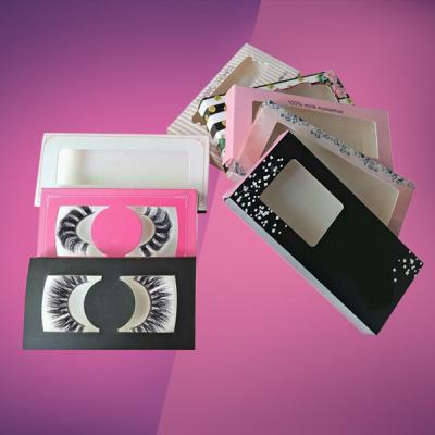 China Recyclable Private Label Empty False Eyelash Box , Custom Eyelash Packaging Box for sale