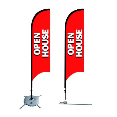 China Healthcare Institutes High Quality Fiberglass Pole Feather Flag Outdoor Custom Advertising Banner for sale