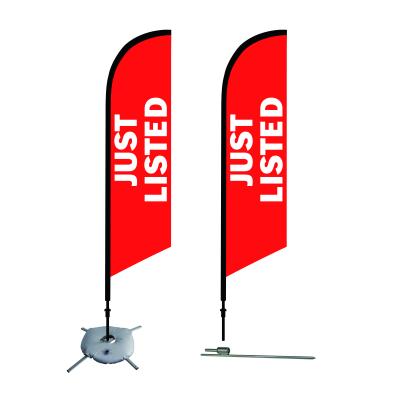 China High Quality Feather Listed Flag Health Care Institutes Beach Fair Quick Advertising Sign For Sale for sale