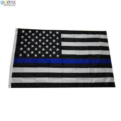 China Wholesale 3 x 5ft Blue Line Cheap Running Thin American Flag for sale